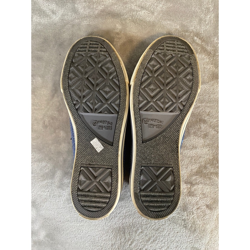 Converse Sneakers Women 7.5 Navy Blue One Star Low Top Sequin Sparkle Slip On - Picture 7 of 10